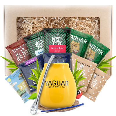 Set de regalo de Yerba Mate 10x50g 500g Calabaza + Bombilla