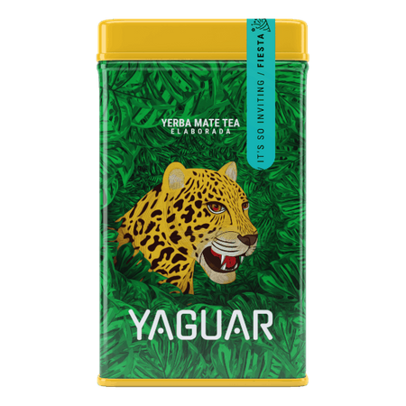 Yerbera – Lata con Yerba Mate Yaguar Fiesta 0,5 kg 