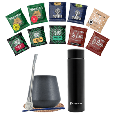 Set de Yerba Mate 500g calabaza 10x50g termo