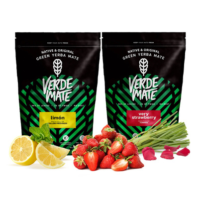 Yerba Verde Mate Limon Very Strawberry afrutado 1kg