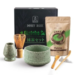 Set de regalo: matcha premium + matchawan + accesorios de bambú