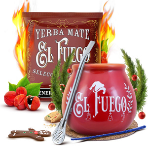 Juego de Yerba Mate 50g Calabaza + Bombilla