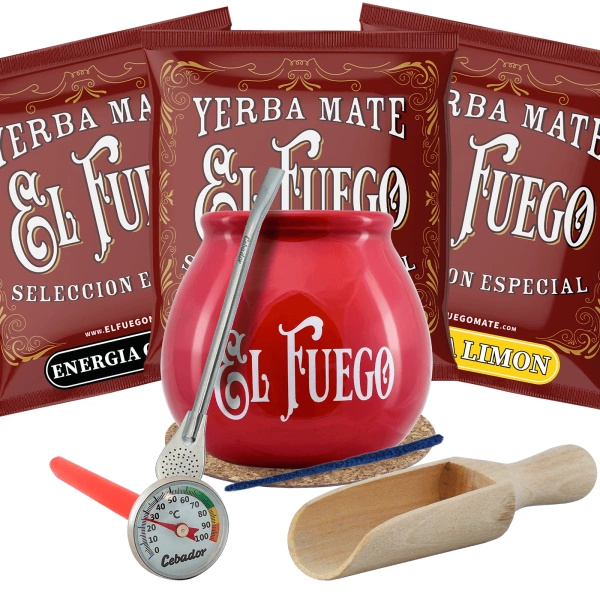 Yerba Mate Set 3x50g Calabaza Bombilla
