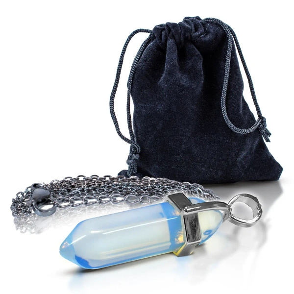 Colgante con opalita en bolsa + cadena