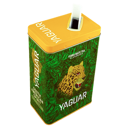 Yerbera – Lata con Yerba Mate Yaguar Mango Tango 0,5 kg 