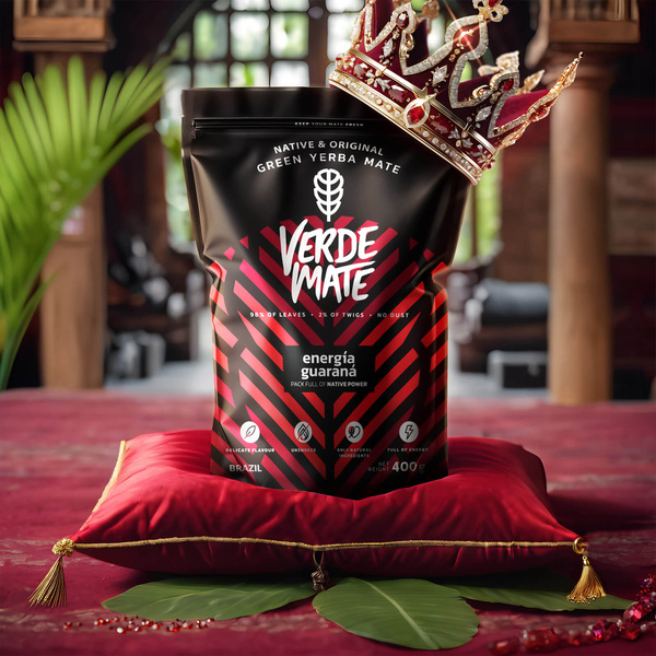 Set de regalo de Yerba Mate: Verde Mate Energía Guaraná + Calabaza + Bombilla