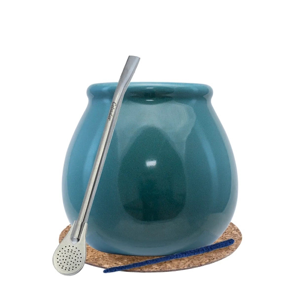 Kit de iniciación a la yerba mate CALABAZA GRANDE bombilla