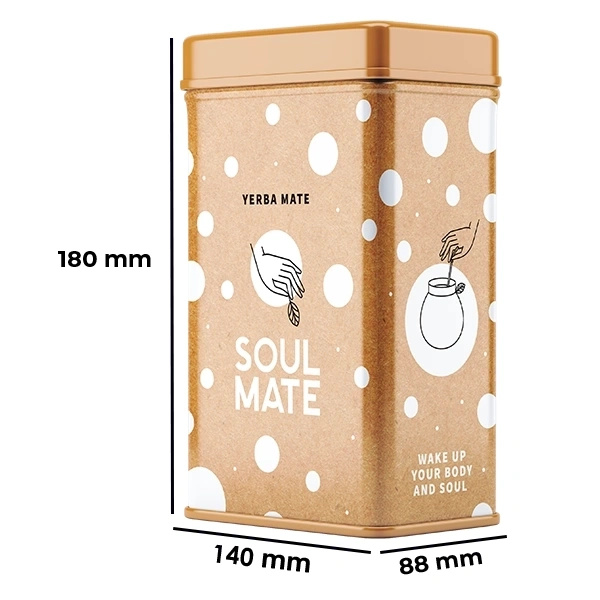 Yerbera – Lata metálica + Soul Mate Orgánica Guayusa 0,5 kg