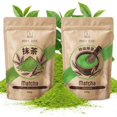 Set de 2 tés matcha de China: premium + culinario