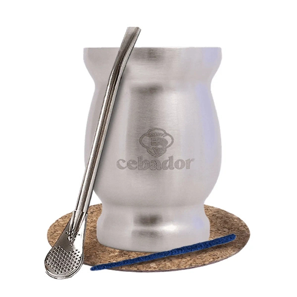 Set de Accesorios para Yerba Mate: taza térmica TermoMate + bombilla