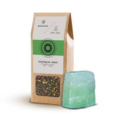Set para Chakra del Corazón (Anahata): té de chakra + piedra mágica