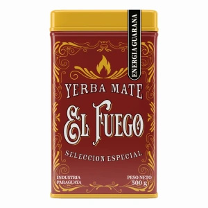 Yerbera – Lata metálica + El Fuego Energia Guarana 0,5 kg