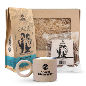Set de regalo Coffee Broastery: café Brazil Guaxupe + caramelos de leche con sabor a café + taza
