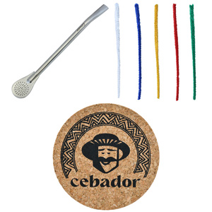 Yerba Mate Set calabaza + bombilla para dos