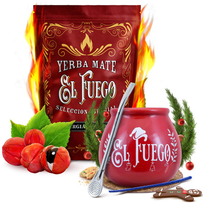 Yerba Mate set de invierno de inicio El Fuego Energia 500g + accesorios