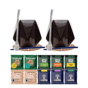 Set de Yerba Mate 10x50g 2x Calabaza + 2x Bombilla