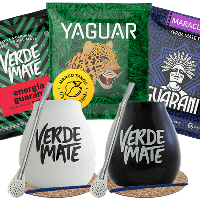 Set de bombilla de Yerba Mate Verde Matero para dos personas