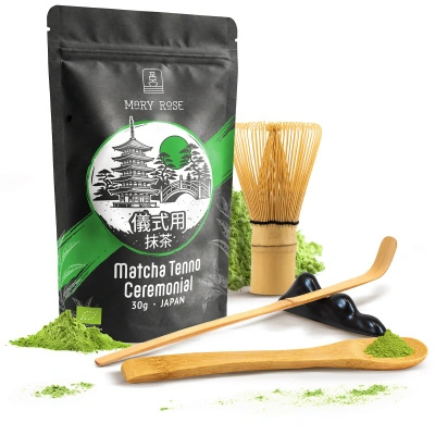 Set ceremonial para preparar té matcha: matcha BIO japonesa 30g + accesorios