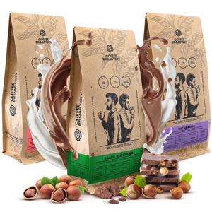 Set de café Bro Coffee Roastery Costa Rica San Rafael + Nicaragua Colibrí Azul + Brazil Samba 3x1kg (3kg)