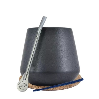 Set de accesorios Yerba Mate Matero Bombilla 19 cm
