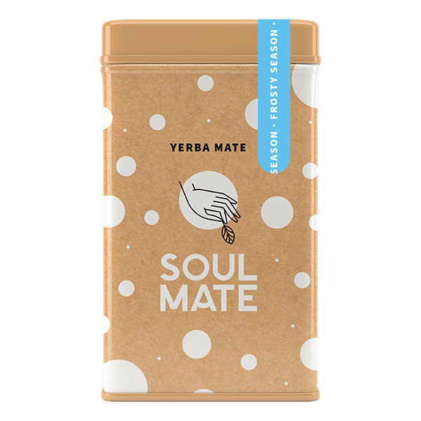 Yerbera – Lata metálica + Soul Mate Orgánica Frosty Season 0,5 kg