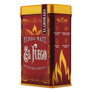Yerbera – lata con El Fuego Elaborada 0,5 kg 
