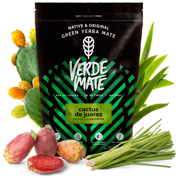 Yerba Mate Set para parejas y principiantes Verde Mate Cactus de Juarez 500g