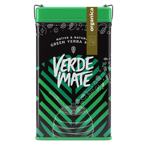 Yerbera – Lata metálica + Verde Mate Green Organica 0,5 kg