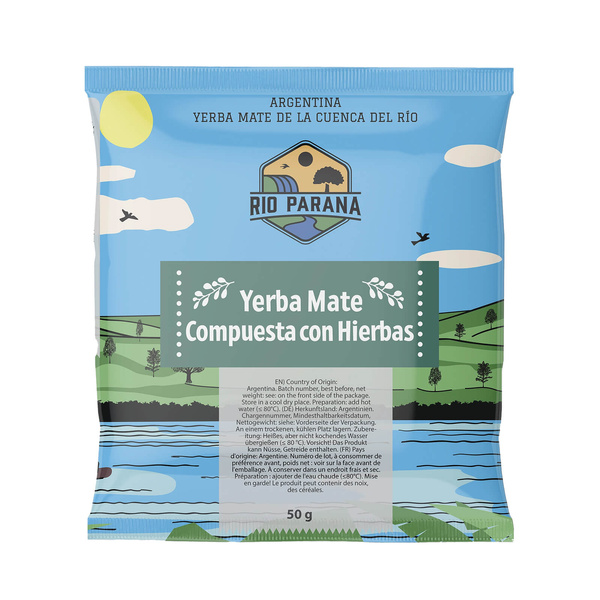 Yerba Mate Rio Parana Set PARA DOS Calabaza Bombilla