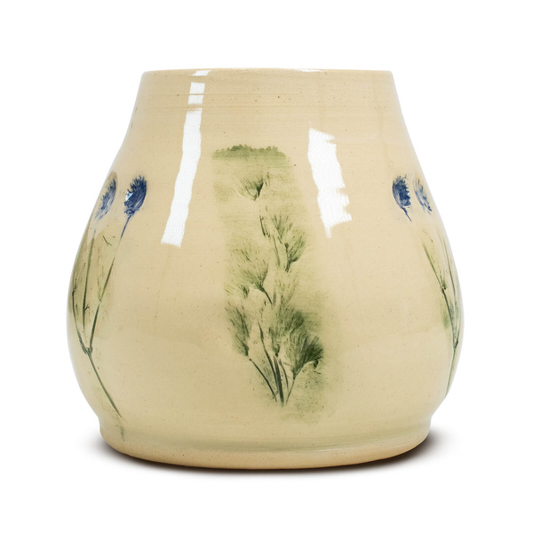 Calabaza de cerámica Flora Blue 300 ml – Serie Cráter