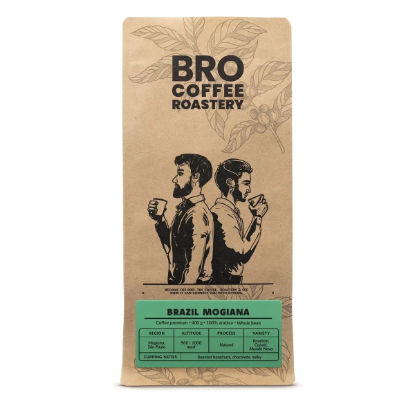 Bro Coffee Roastery – Café arábica en grano Brazil Mogiana Premium 400 g