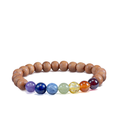 Pulsera "Siete Chakras" – piedras y kadam