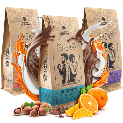 Set de Bro Coffee Roastery Costa Rica San Rafael + Nicaragua Colibrí Azul + Brazil Guaxupe 3x1kg (3kg)