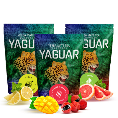 Yerba Mate Yaguar Set varios sabores 3 x 500 g