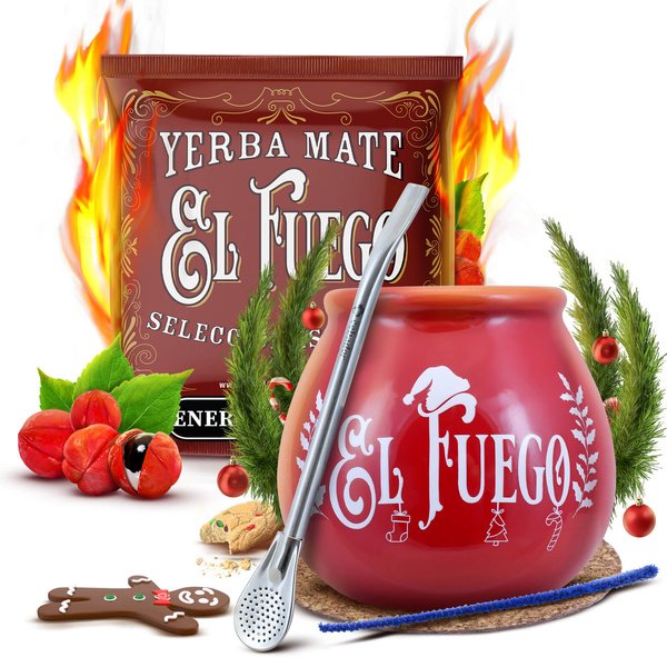 Juego de Yerba Mate 50g Calabaza + Bombilla
