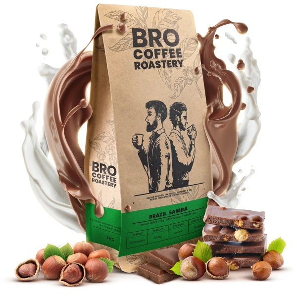 Bro Coffee Roastery – Café arábica en grano Brazil Samba Premium 1 kg