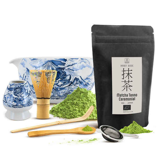 Set ceremonial para preparar té matcha: matcha BIO japonesa 30g + accesorios