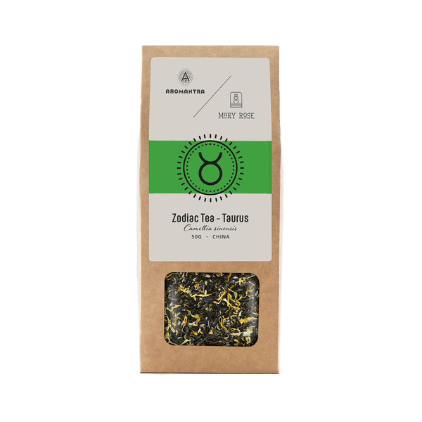 Set para Tauro: té del zodíaco + piedra mágica