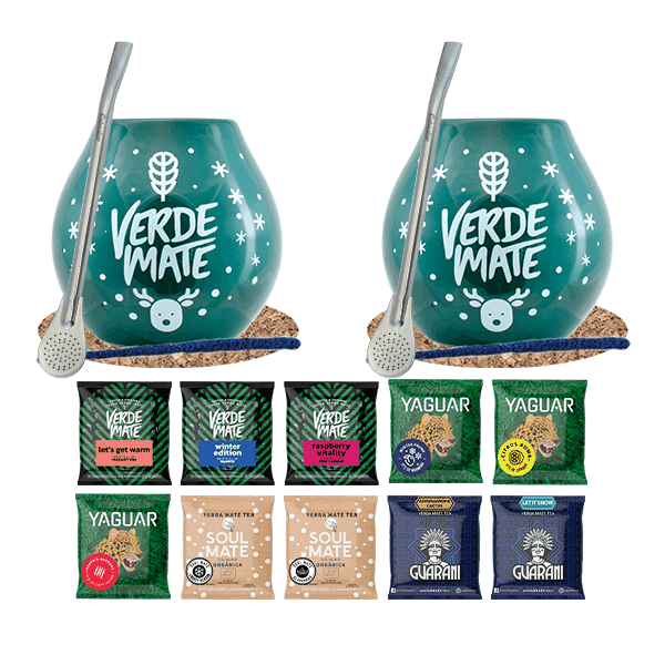 Yerba mate set de regalo para pareja 10 x 50g