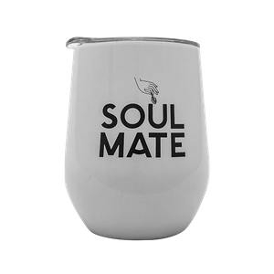 TermoLid – mate térmico para yerba mate con tapa – Soul Mate (blanco) – 350 ml