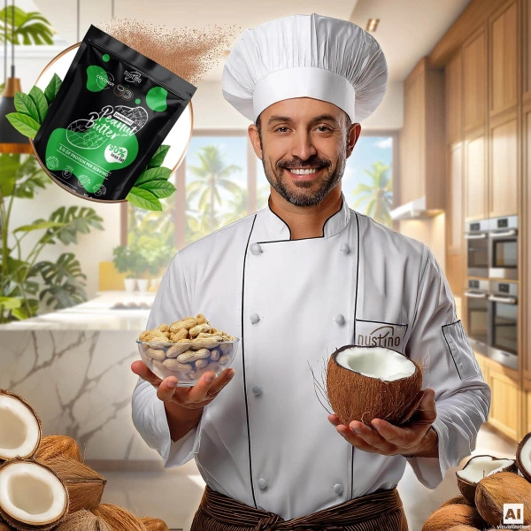 Nustino – Mantequilla de cacahuete en polvo – Coconut (sin azúcar añadido) 400 g