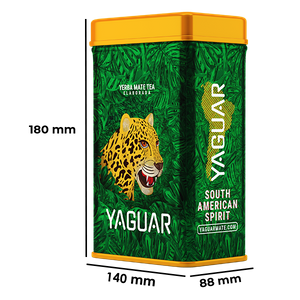 Yerbera – Lata con Yerba Mate Yaguar Fiesta 0,5 kg 