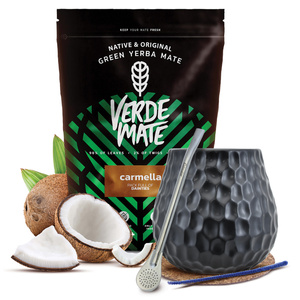 Set de Yerba Mate Verde Mate 500g 0,5kg Calabaza + Bombilla