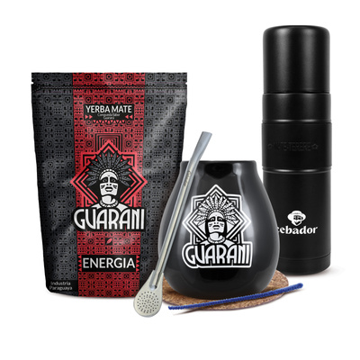 Set de Yerba Mate Guarani 500g 0,5kg Yerbomos XL + Calabaza + Bombilla