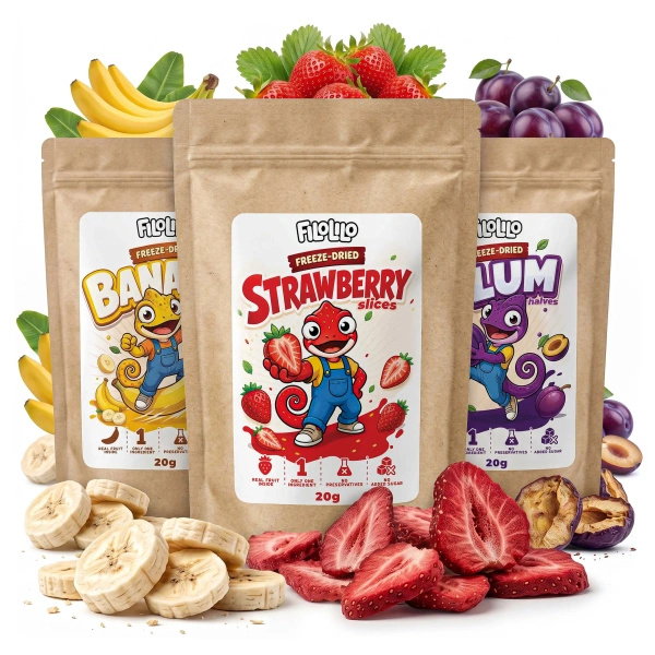 Set de frutas liofilizadas FiloLilo 3×20g