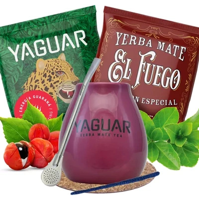 Set de Yerba Mate Calabaza Bombilla + 2x50g