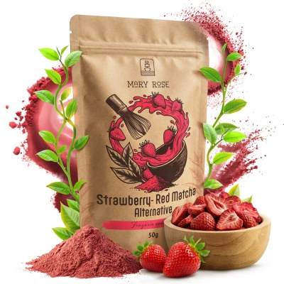 Mary Rose – Red Matcha Alternative – Fresa (en polvo) 50 g