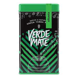 Yerbera – Lata metálica + Verde Mate Green Silueta 0,5 kg