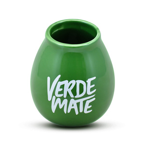 Calabaza de cerámica con "Verde Mate" logo - 350 ml - verde