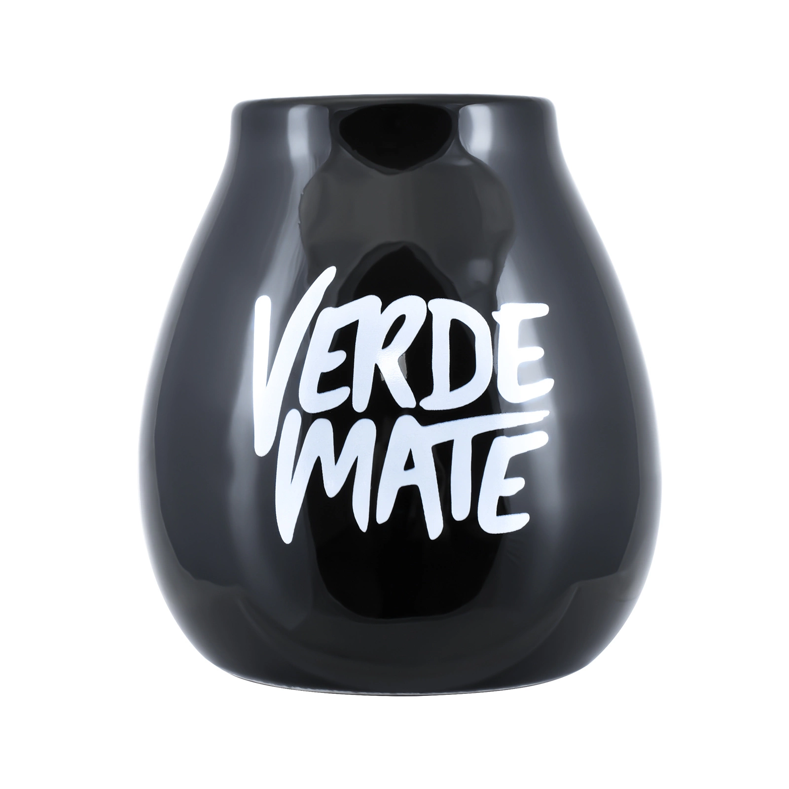 Mate de cerámica negro con logo Verde Mate 350 ml
